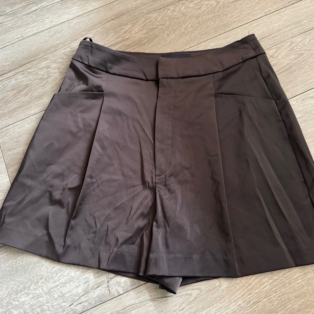 NWT Zara brown high waist shorts